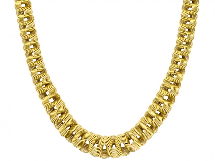18ct Woven Gold Collar By Allan Gard