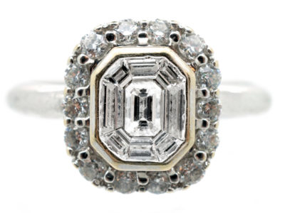 Platinum & Diamond Rectangular Ring