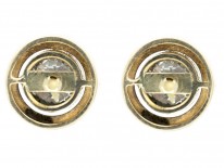 Art Deco 18ct White & Yellow Gold Solitaire Earrings