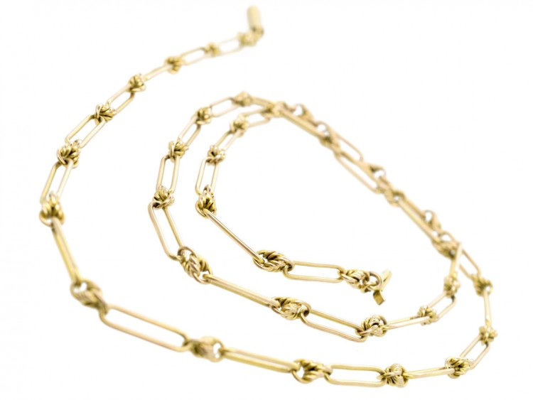 Edwardian 9ct Gold Decorative Chain