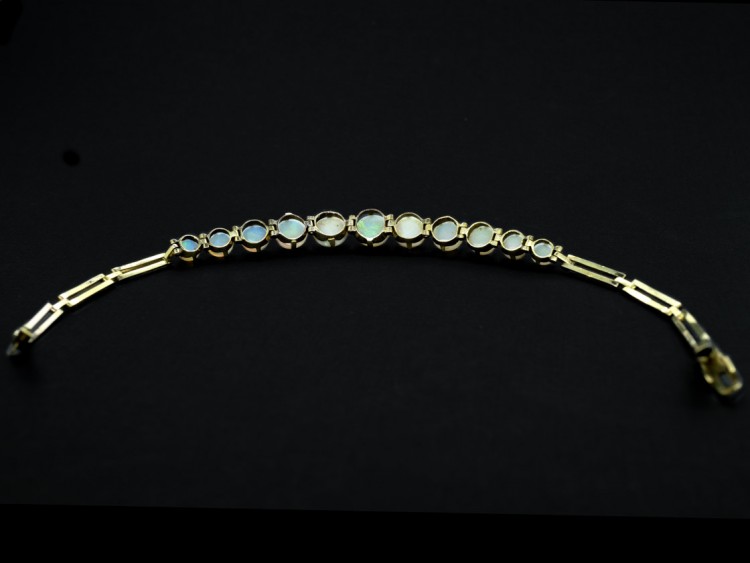 Edwardian 9ct Gold & Opal Bracelet