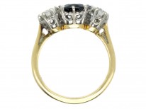 18ct Gold Sapphire & Diamond Three Stone Ring