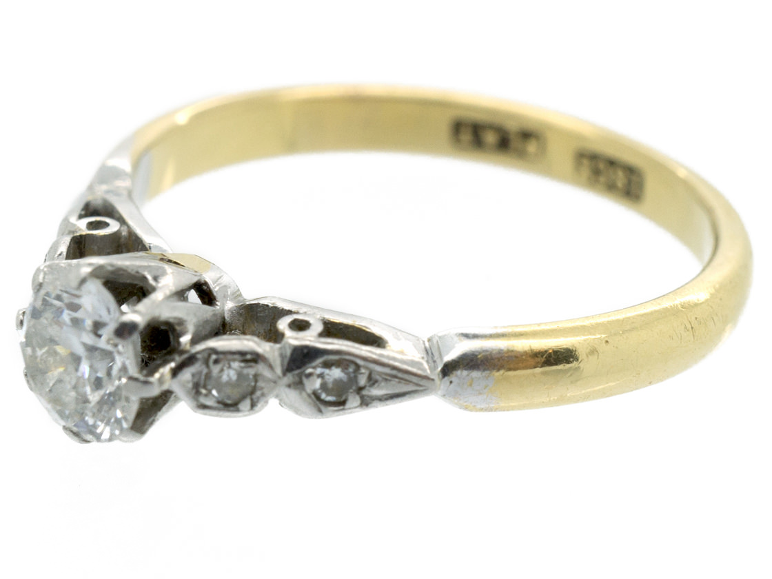 Art Deco Diamond Solitaire Ring (275G) | The Antique Jewellery Company