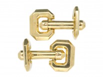 French 18ct Gold Hinged Cufflinks
