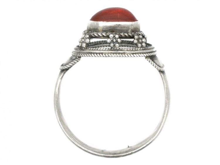 Arts & Crafts Silver & Fire Opal Ring