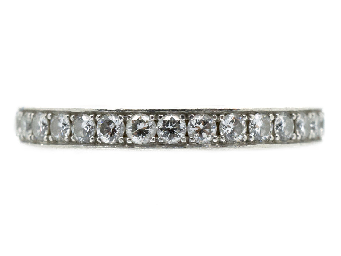 Platinum & Diamond Eternity Ring made by Asprey (314G) | The Antique ...