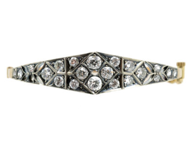 Edwardian 18ct Gold Diamond Bangle