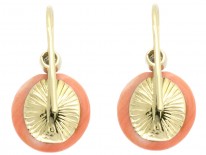 Coral & Diamond Earrings