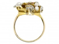 18ct Gold 1950s Flowers in a Basket Ring