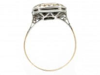 Art Deco Paste & Octagonal Onyx Ring