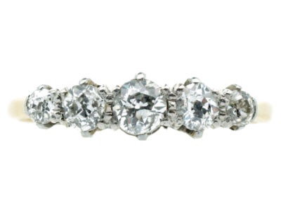 18ct Gold Diamond Five Stone Ring