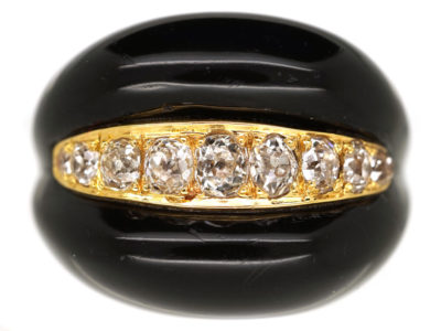 Large Victorian Diamond & Onyx Ring