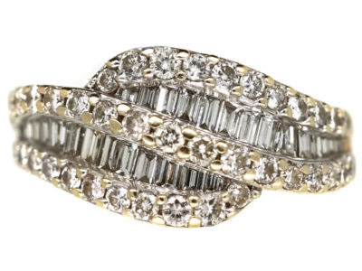 18ct Gold Diamond Twist Ring
