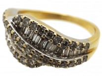 18ct Gold Diamond Twist Ring