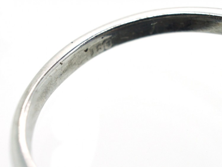 Ceylon Sapphire & Diamond Cluster Ring with Diamond Shoulders