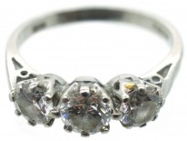 Platinum Three Stone Diamond Ring