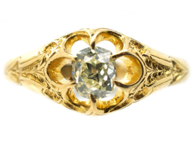 Victorian 18ct Gold & Old Mind Cut Diamond Ring