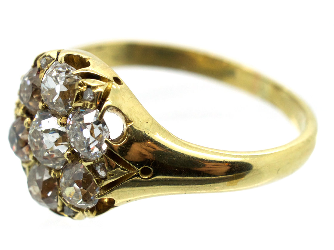 Victorian Old Mine Cut Diamond Cluster Ring (446G) | The Antique ...