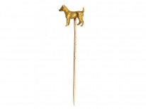 Edwardian 15ct Gold Jack Russell Terrier Tie Pin