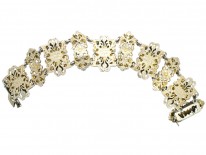 Austro-Hungarian Silver Bracelet set with Carnelians, Pearls & Garnets