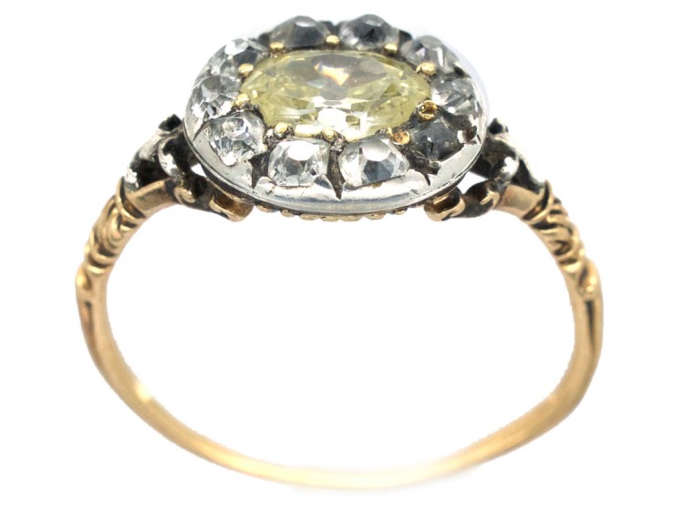 Georgian Oval Diamond Cluster Ring