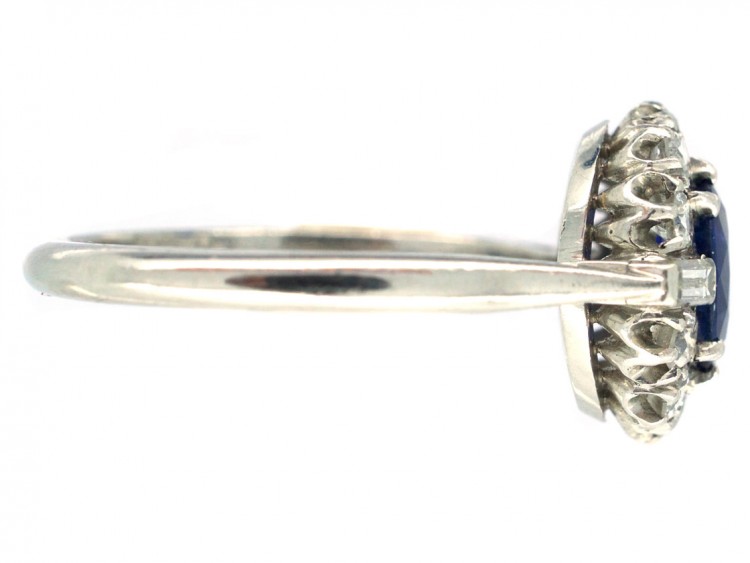 Art Deco Platinum, Diamond & Sapphire Ring