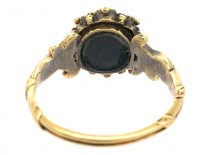 Georgian 18ct Gold, Emerald & Diamond Ring