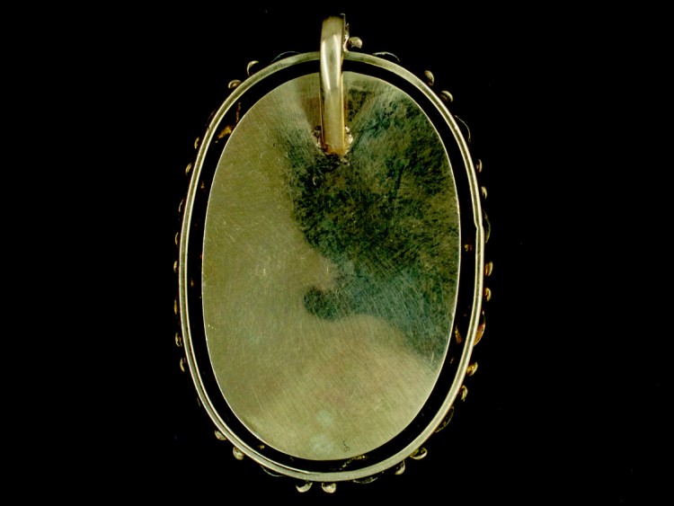 Large Oval Opal 15ct Gold Pendant