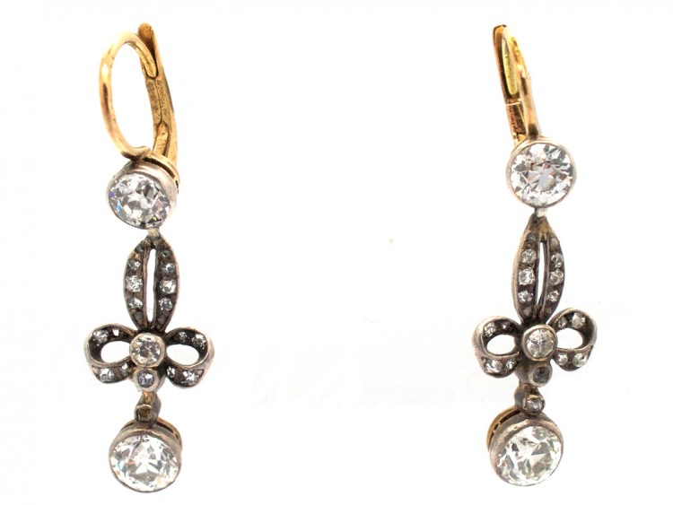 Belle Epoque Diamond Drop Earrings in Original Case
