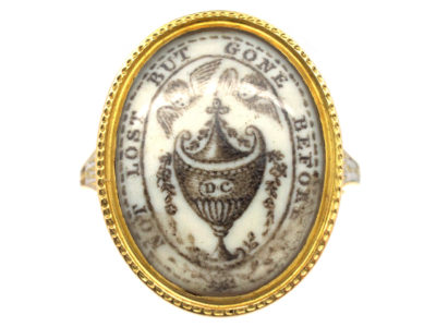 Georgian 18ct Gold Memorial Ring (Part of a Pair of Memorial Rings)