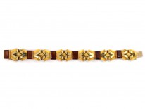 9ct Gold & Madeira Citrine 1960s Bracelet