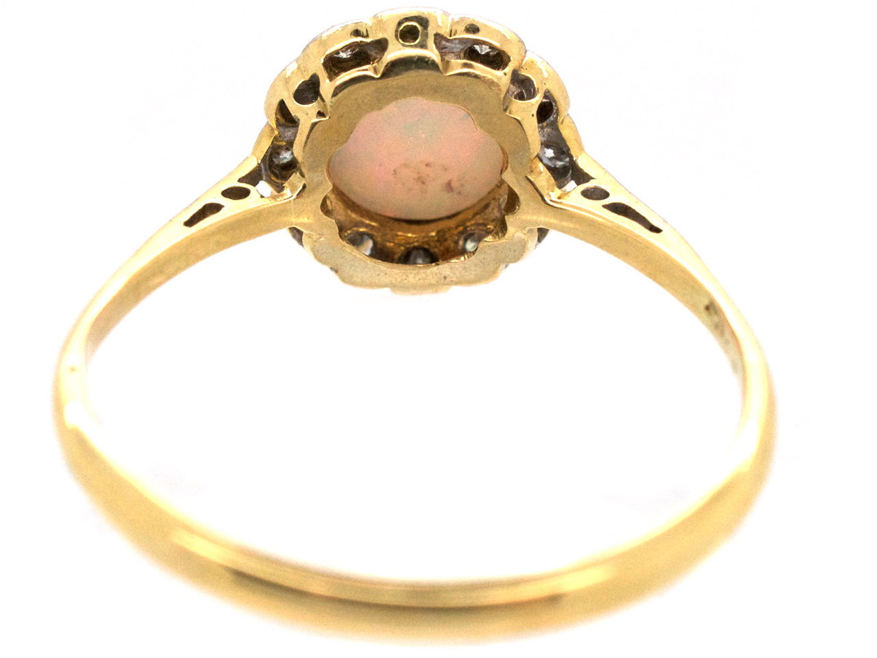 Edwardian Opal & Diamond Cluster Ring (326G) | The Antique Jewellery ...