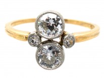 Art Deco Two Stone Diamond Ring
