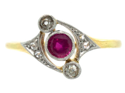 Edwardian Ruby & Diamond Ring