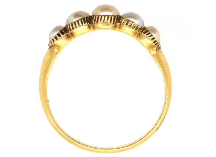 Regency 18ct Gold & Natural Split Pearl Ring