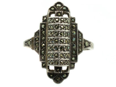 Art Deco Silver & Marcasite Ring