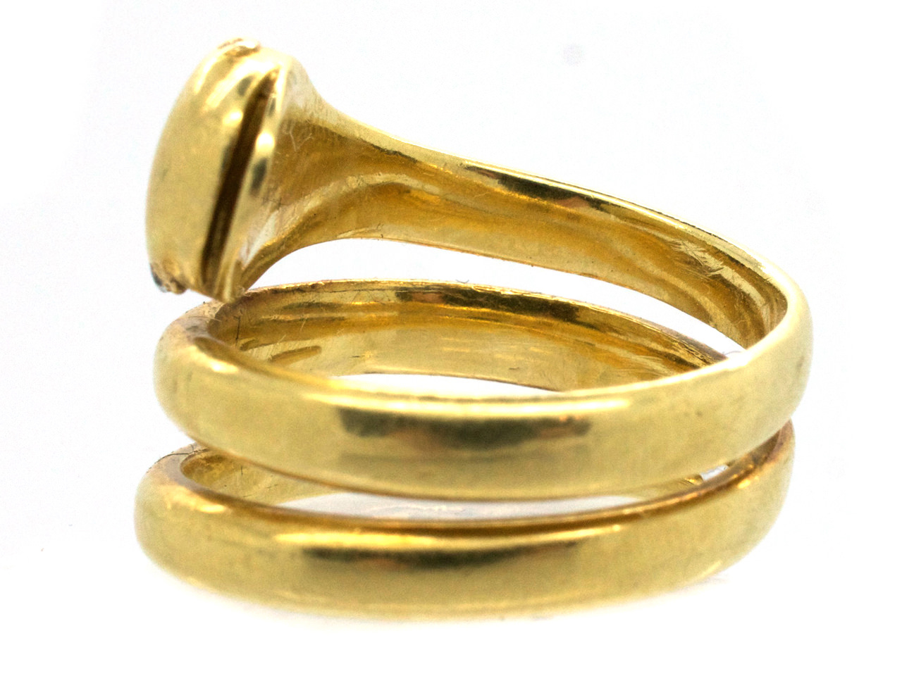 Victorian 18ct Gold Coily Snake Ring - The Antique Jewellery Company