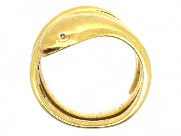Victorian 18ct Gold Coily Snake Ring