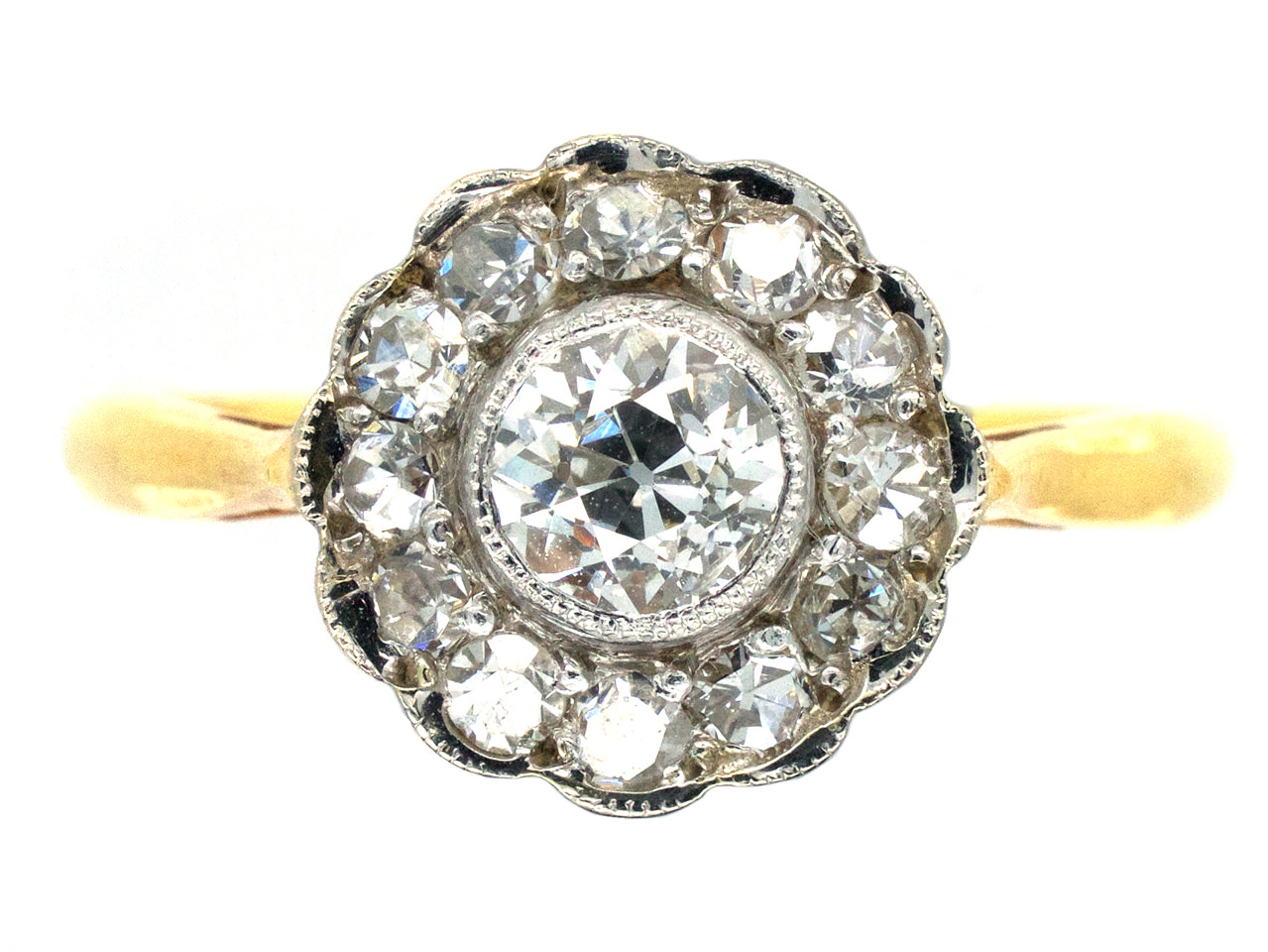 Edwardian Diamond Cluster Ring (589G) | The Antique Jewellery Company