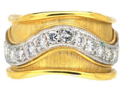 1970s 18ct Gold & Diamond Ring by De Vroomen
