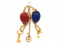 Georgian Gold Keys to Your Heart Miniature Pendant