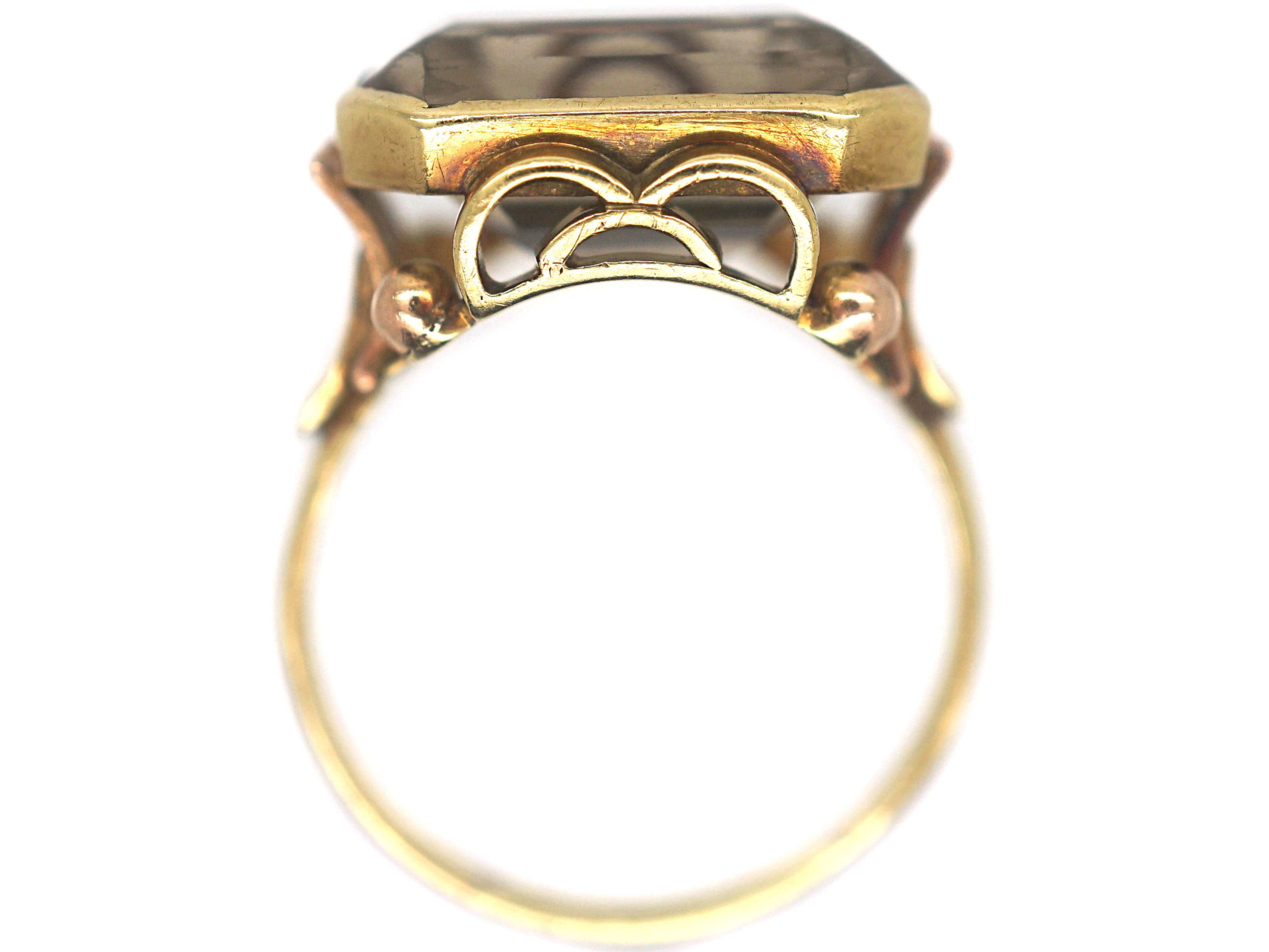 Retro 14ct Gold & Smoky Quartz Ring (554G) | The Antique