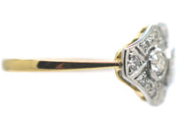 18ct White Gold & Platinum Diamond Octagonal Ring