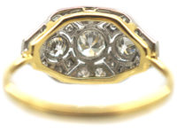 18ct White Gold & Platinum Diamond Octagonal Ring