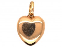 Edwardian 18ct Gold Heart Locket Set With a Diamond