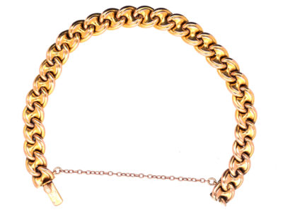 Edwardian 15ct Gold Close Link Bracelet