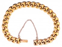 Edwardian 15ct Gold Close Link Bracelet