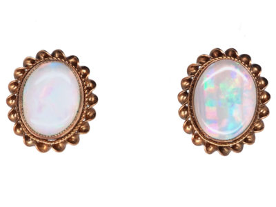 9ct Gold Opal Earrings