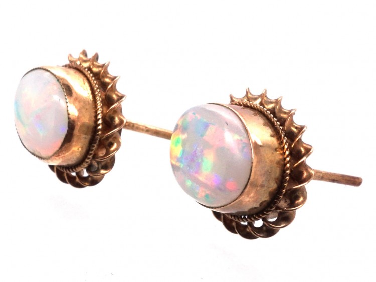 9ct Gold Opal Earrings