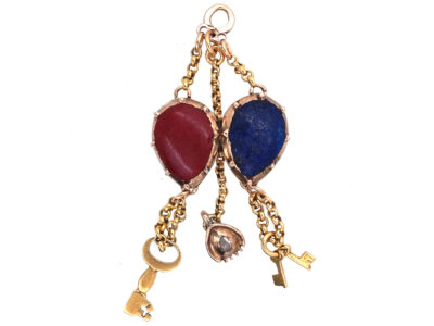 Georgian Gold Keys to Your Heart Miniature Pendant